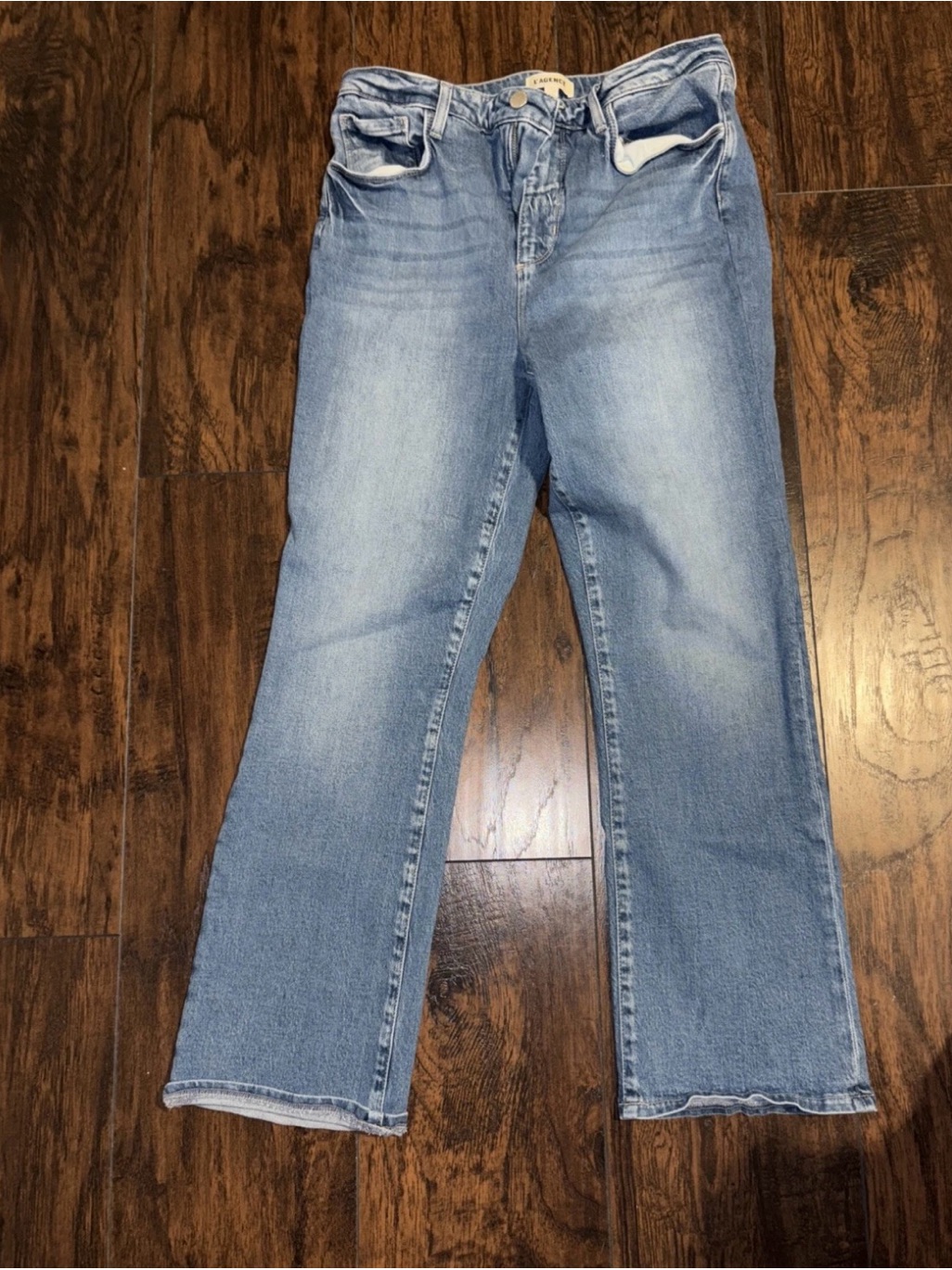 L’agance Mira Ultra High Rise Light Blue Women's Straight-Leg Jeans